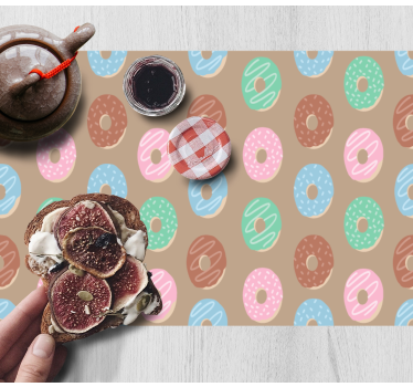 Individual mesa original motivo de donut vibrante - TenVinilo