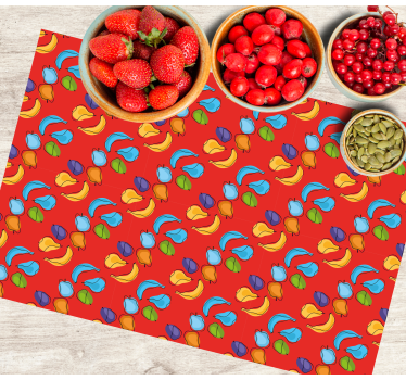 Individual mesa original patrón de frutas coloridas - TenVinilo