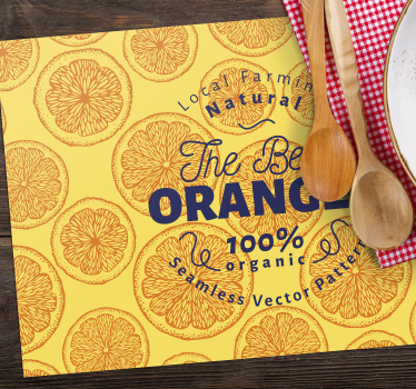 Individual mesa original patrón naranja orgánico - TenVinilo
