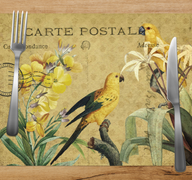 Individual mesa original postal floral vintage - TenVinilo