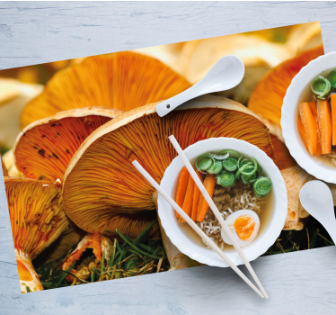 Individual mesa original setas con ramen - TenVinilo