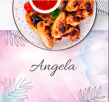 Individual mesa personalizable bandeja floral elegante - TenVinilo