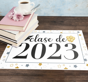 Mantel individual personalizable clase de año personalizadoClase  - TenVinilo