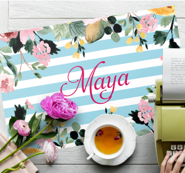Individual mesa personalizable con nombre personalizado - TenVinilo