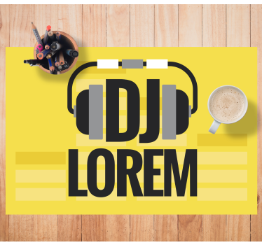 Individual mesa personalizable Dj pantone colores con nombre - TenVinilo