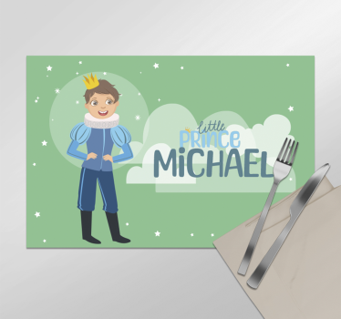 Mantel individual personalizable el pequeño príncipe era un niño  - TenVinilo