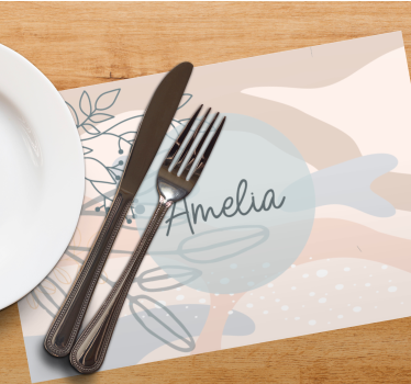 Individual mesa personalizable estilo elegante personalizado - TenVinilo