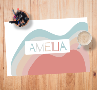 Individual mesa personalizable personalización colorida - TenVinilo