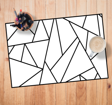 Individual original mesa Diseño minimalista de líneas geométricas - TenVinilo