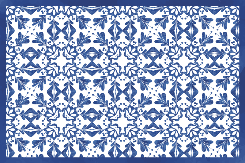 Individual mesa original hidráulica azul clásica - TenVinilo