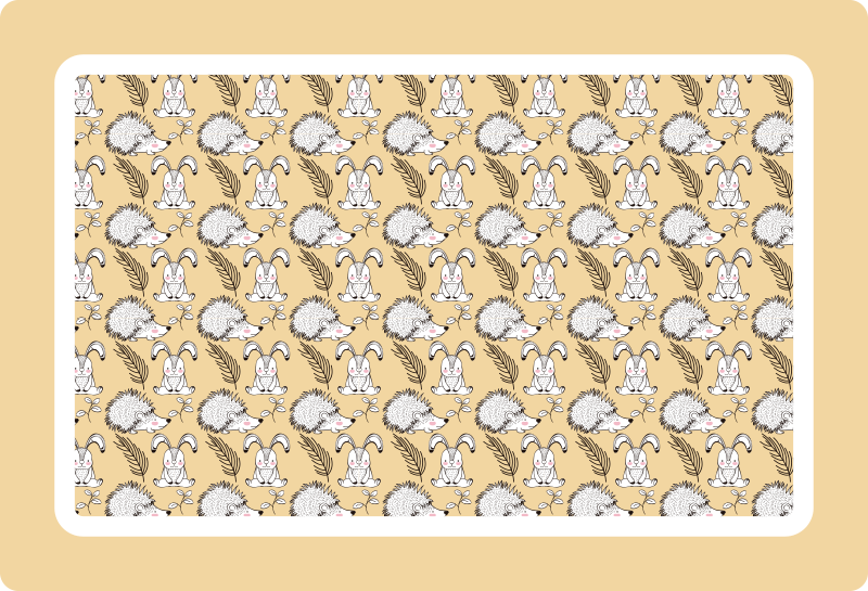 Individual de mesa infantil personajes de dibujos adorables - TenVinilo