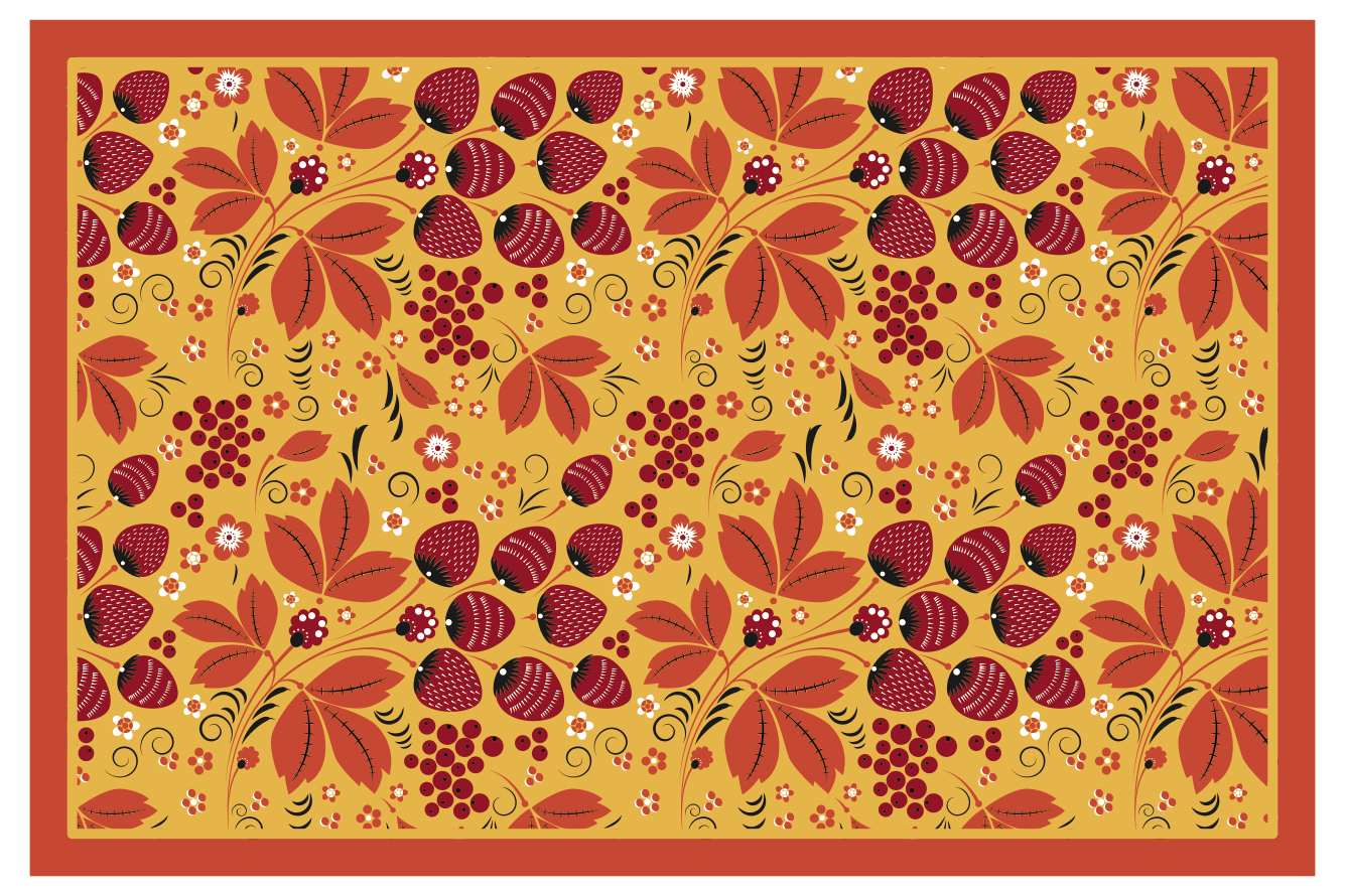 Individual mesa original patrón floral colorido - TenVinilo