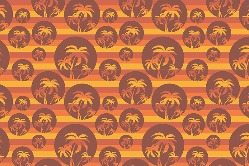 Individual mesa original patrones de palma tropical - TenVinilo
