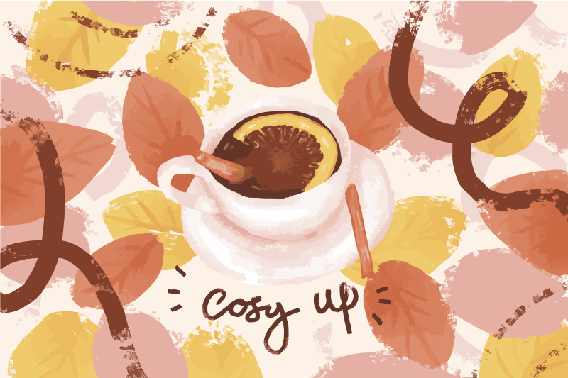 Individual mesa original taza de café acogedora - TenVinilo