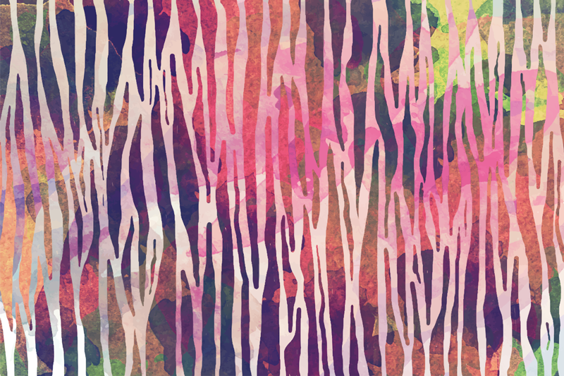 Mantel individual piel cebra arcoíris - TenVinilo