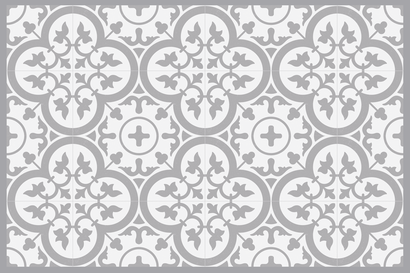 Mantel individual rectangular Patrón de mosaico gris - TenVinilo
