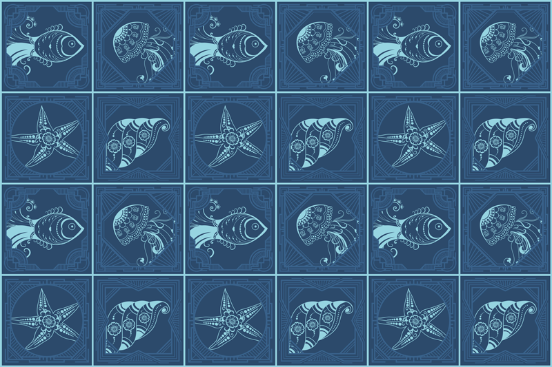 Individual mesa original patrón náutico - TenVinilo