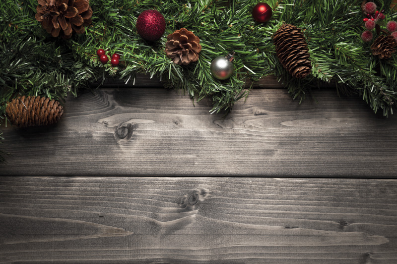 Mantel individual navideño Decoración navideña de madera - TenVinilo