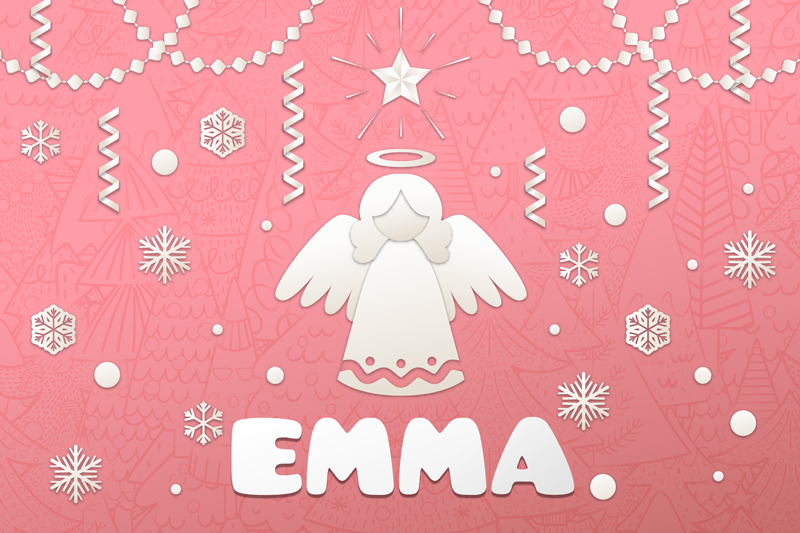 Individual de mesa navideño tema de Ángel - TenVinilo