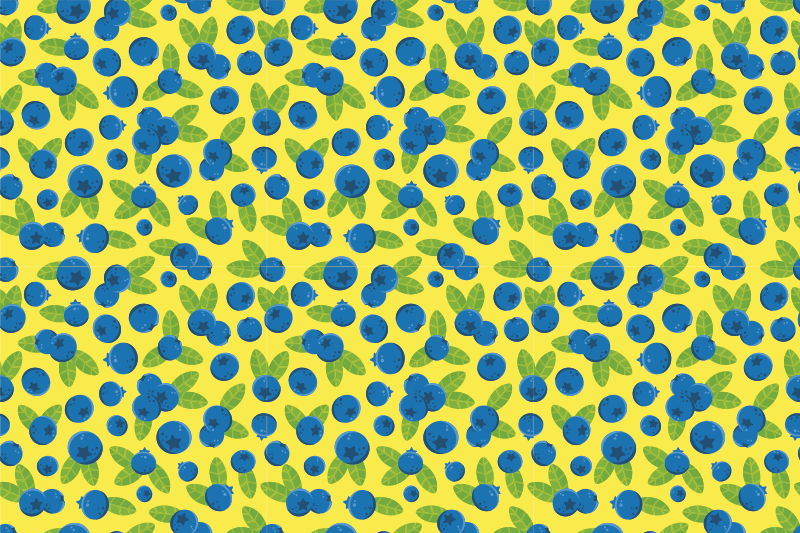 Individual mesa original patrón de arándano colorido - TenVinilo