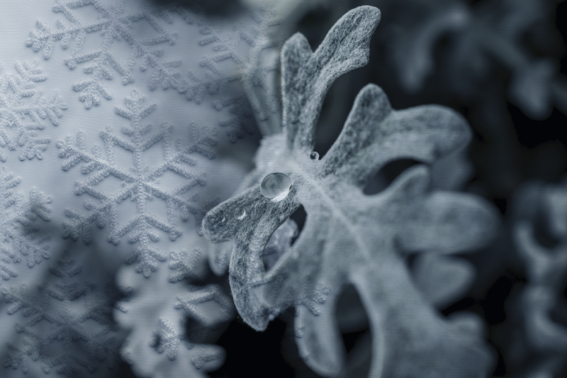 Individual de mesa patrón copos de nieve elegantes - TenVinilo