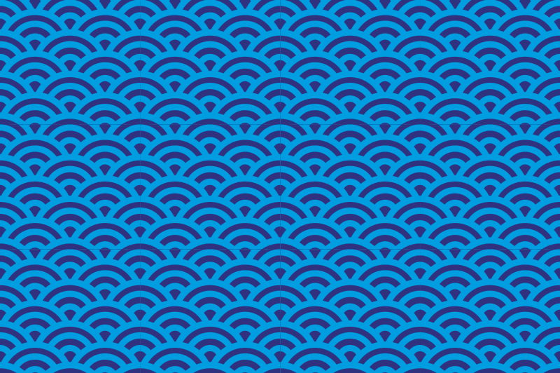 Individual de mesa patrón elemento onda curvada - TenVinilo