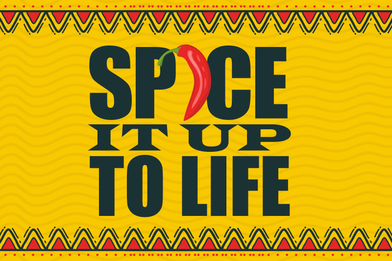 Manteles individuales original Frase condimento - TenVinilo