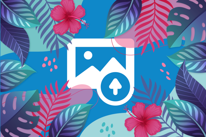 Individual mesa original hojas tropicales coloridas - TenVinilo