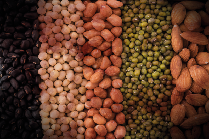 Individual de mesa patrón variedad de frutos secos - TenVinilo