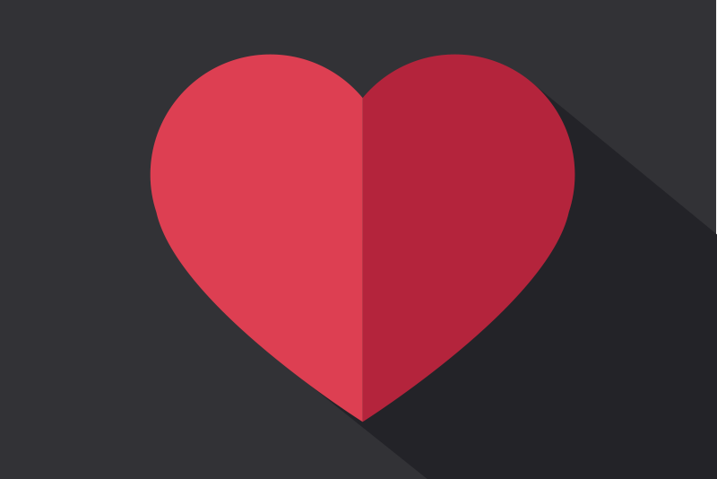 Individual mesa original acento en forma de corazón - TenVinilo