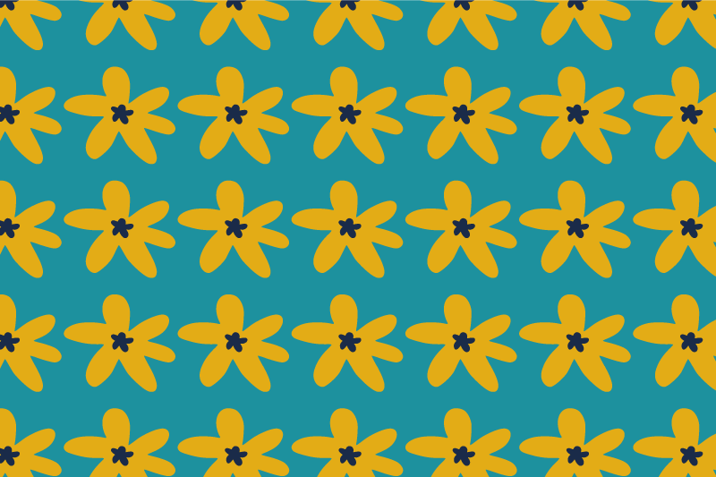 Manteles individuales originales Flores amarillas - TenVinilo