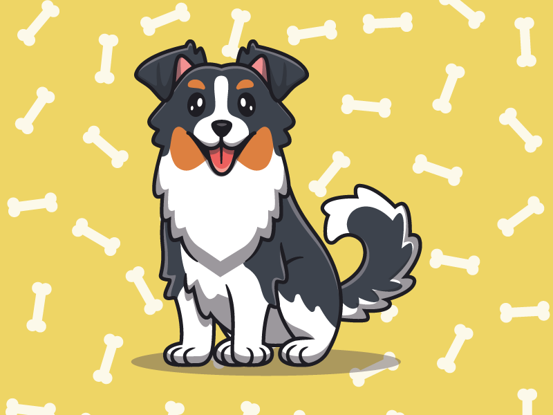 Individual de mesa infantil personaje de perro lindo - TenVinilo