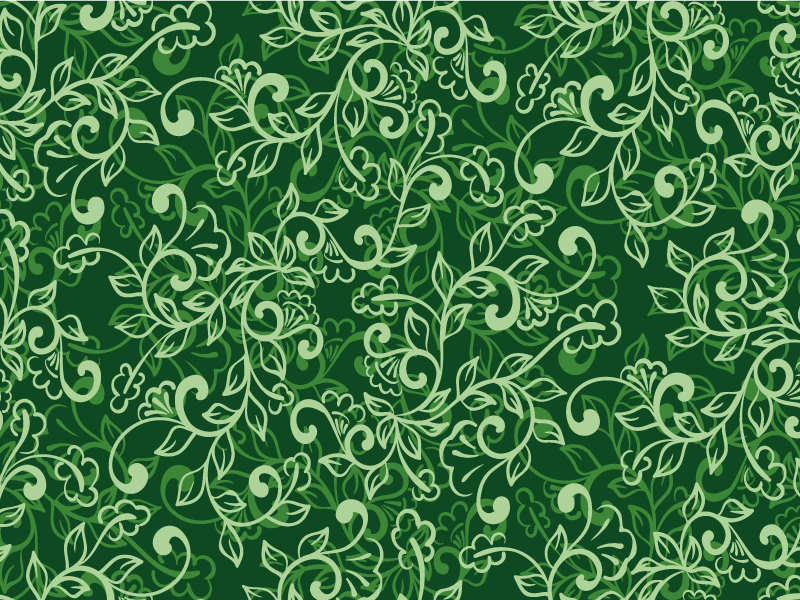 Individual de mesa patrón floral verde - TenVinilo