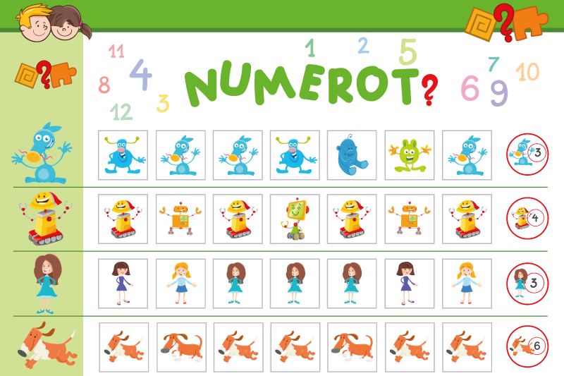 Individual de mesa infantil pizarra educativa colorida - TenVinilo