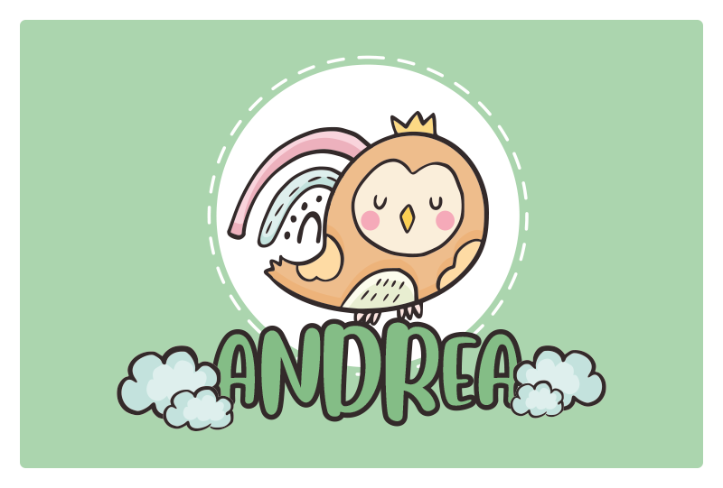 Individual de mesa infantil búho lindos - TenVinilo