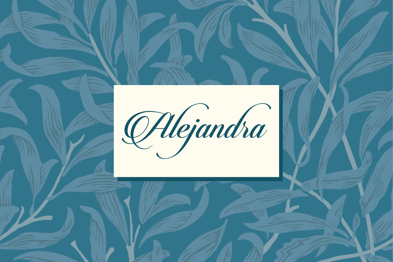 Individual mesa personalizable diseño de hoja elegante - TenVinilo