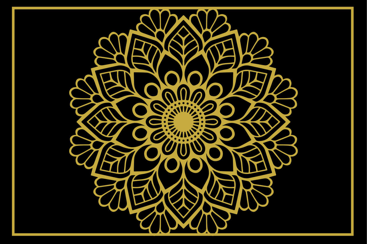 Mantel individual original Flores doradas - TenVinilo