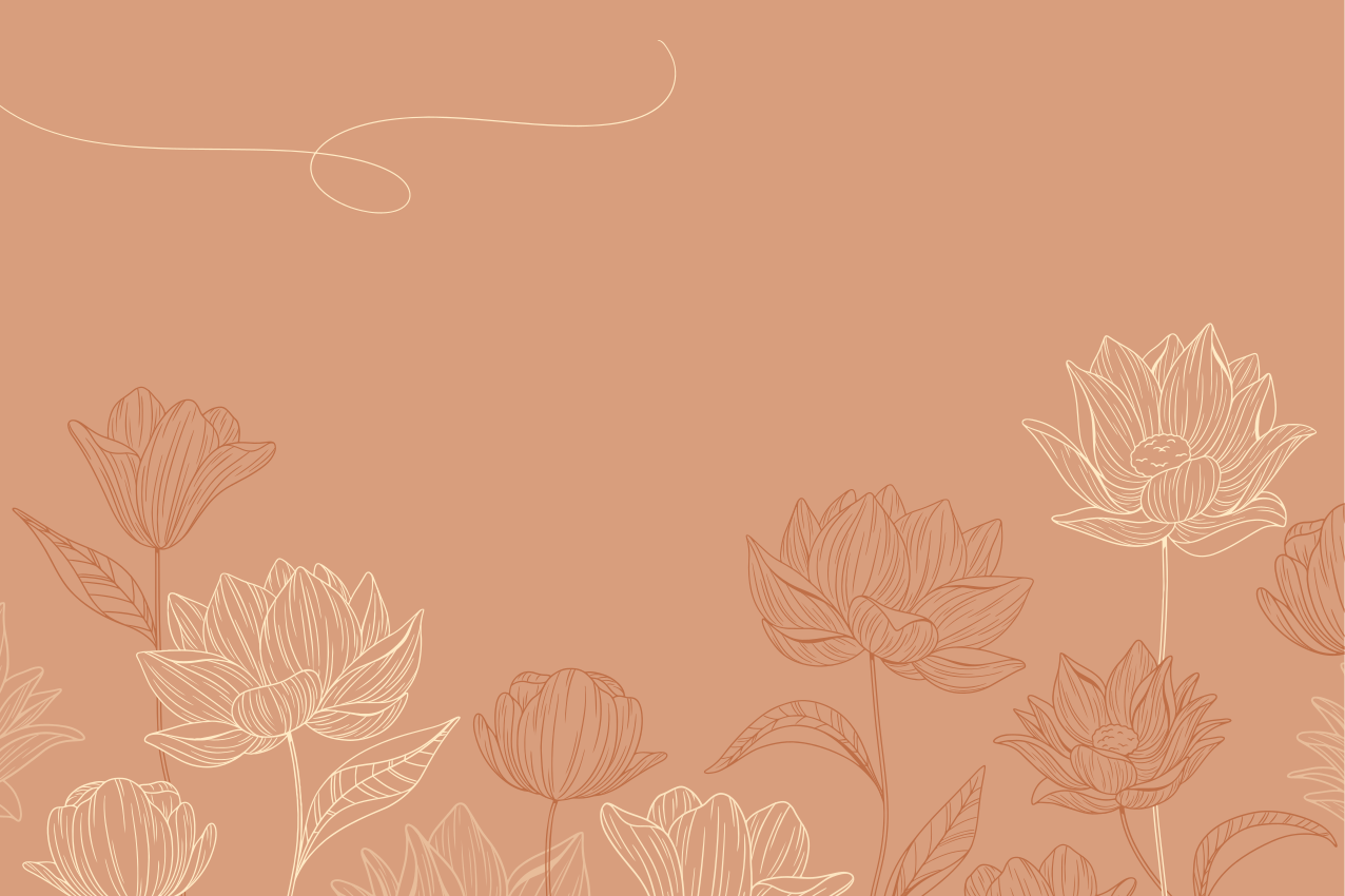 Mantel individual original Flores delicadas colores suaves - TenVinilo