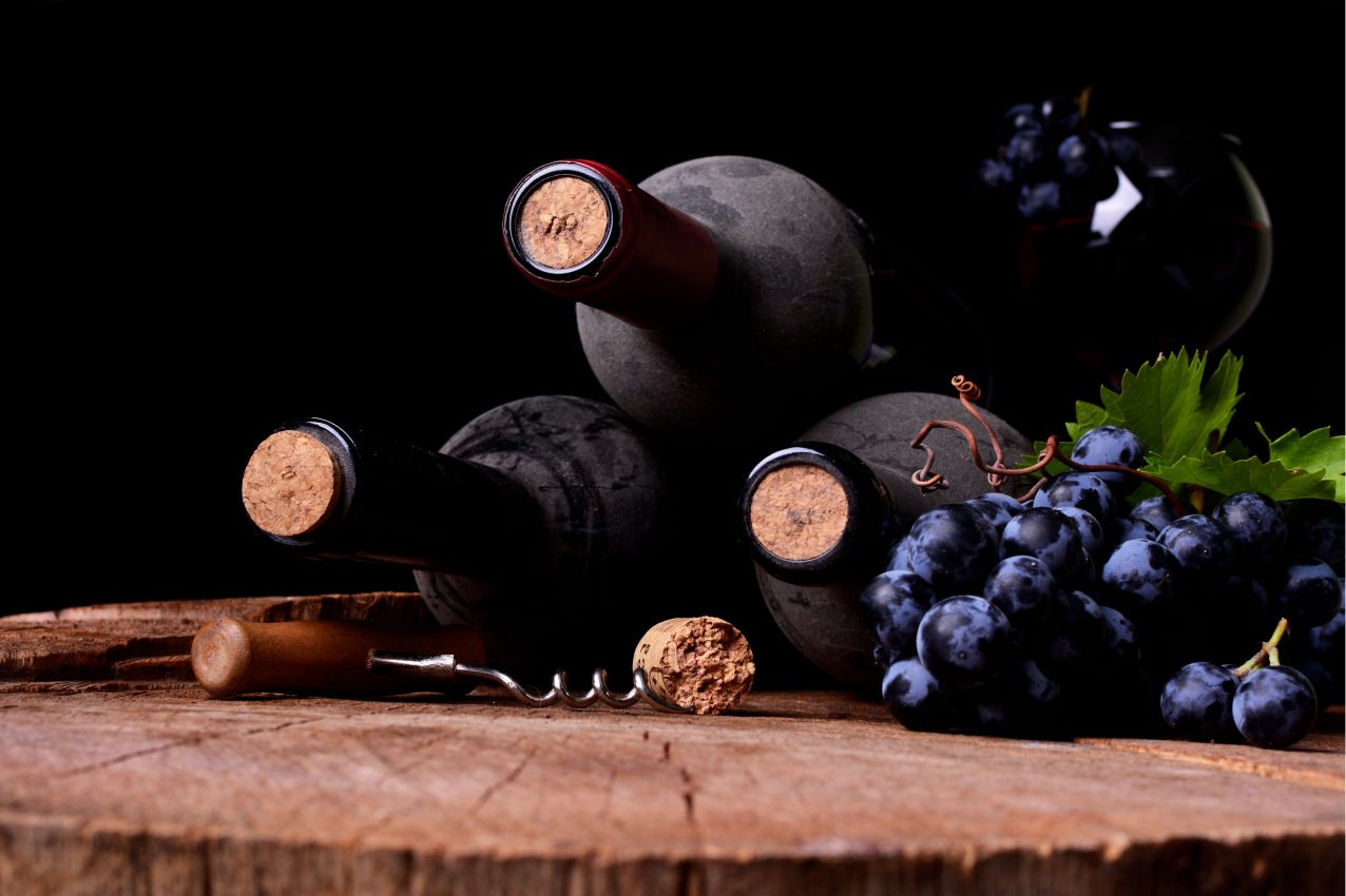 Individual mesa original uvas y botellas de vino - TenVinilo