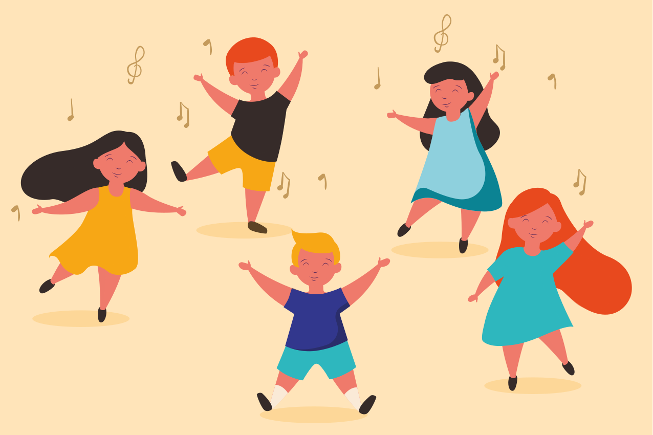 Mantel individual casa Niños bailando - TenVinilo