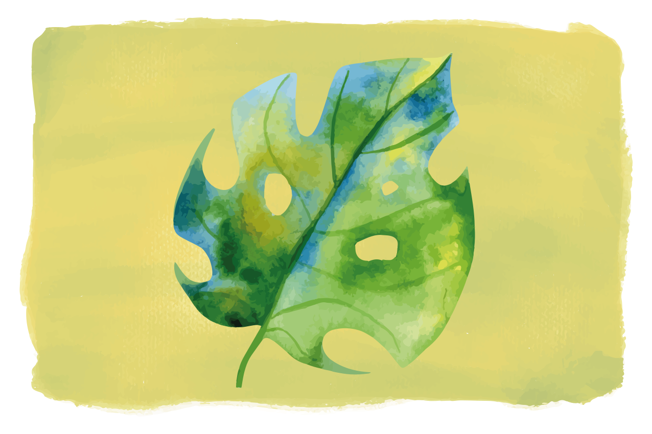 Individual mesa original diseño hoja monstera - TenVinilo