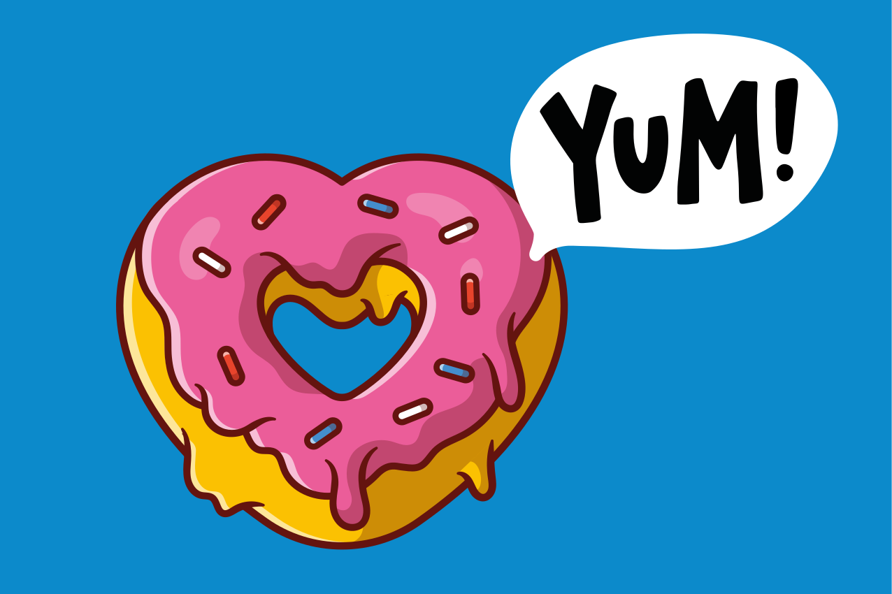 Individual de mesa infantil delicia en forma de corazón - TenVinilo