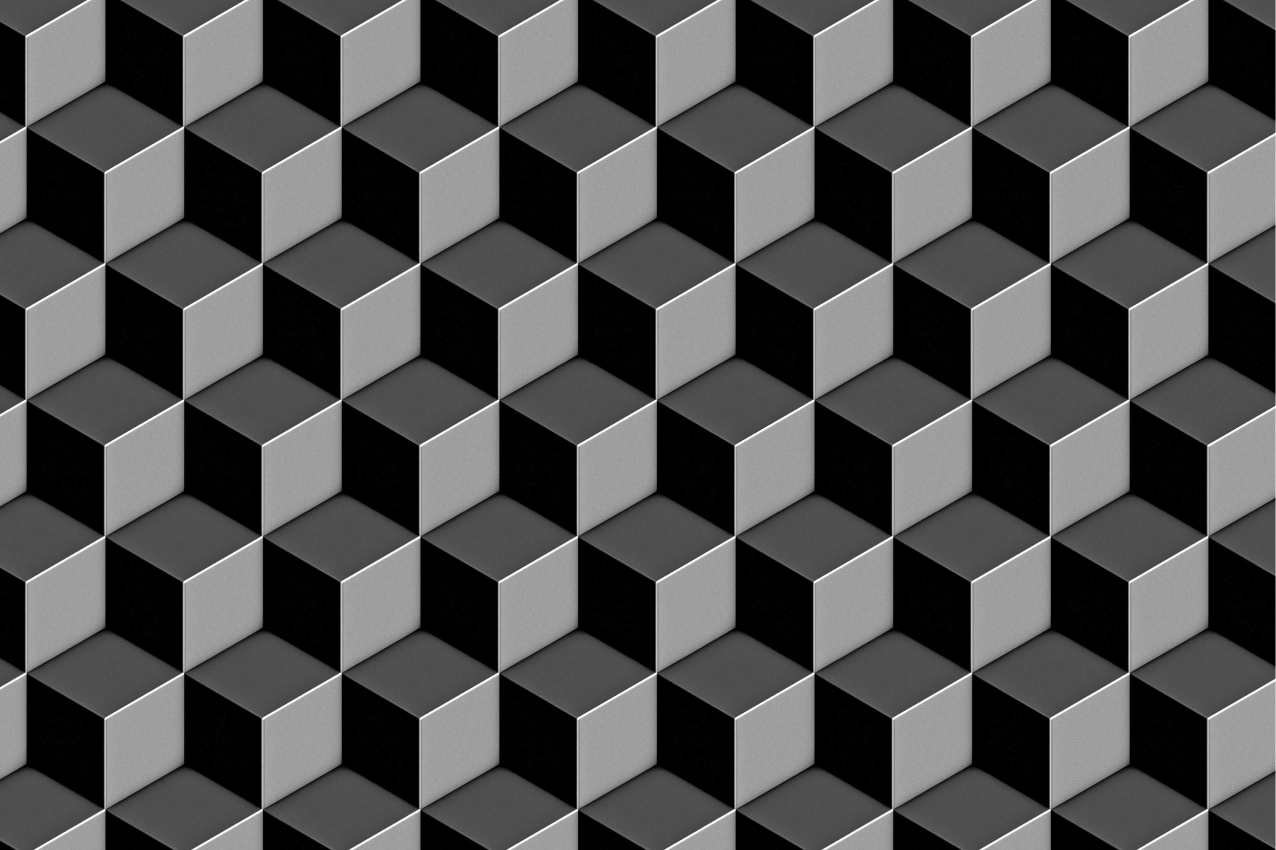 Individual de mesa patrón cubos geométricos - TenVinilo