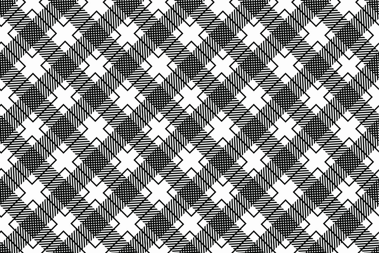 Mantel individual patrón Cuadros en blanco y negro - TenVinilo