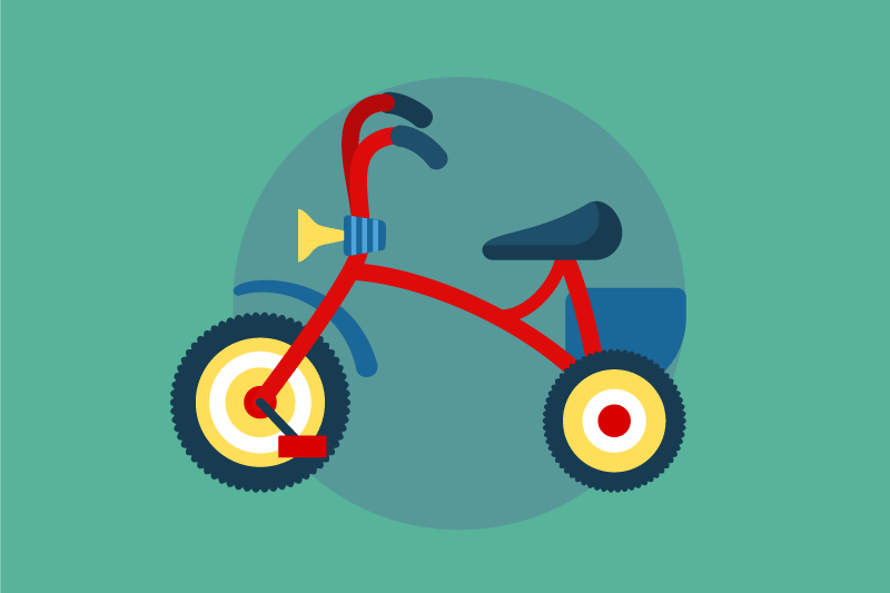 Individual de mesa infantil triciclo con bocina - TenVinilo