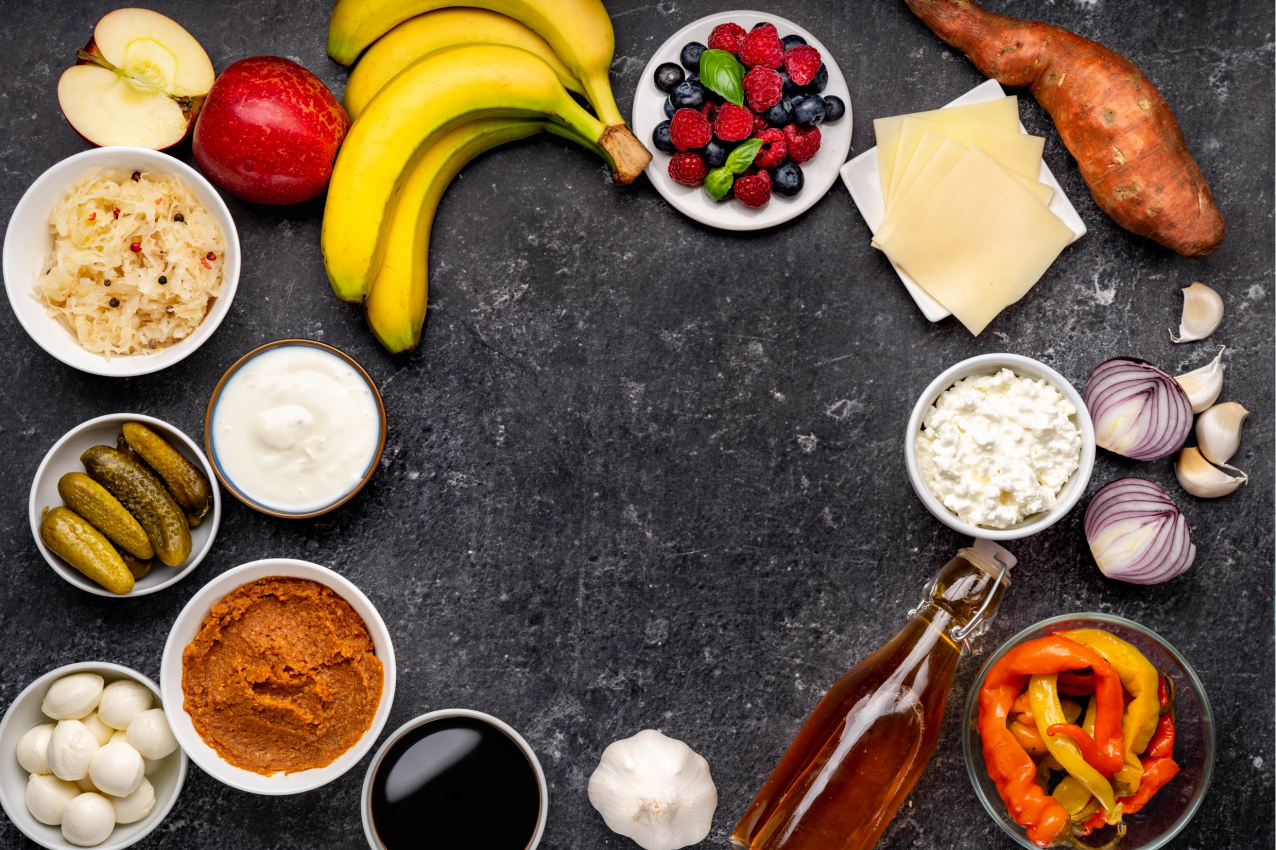 Individual mesa moderno ingredientes del tazón rojo - TenVinilo