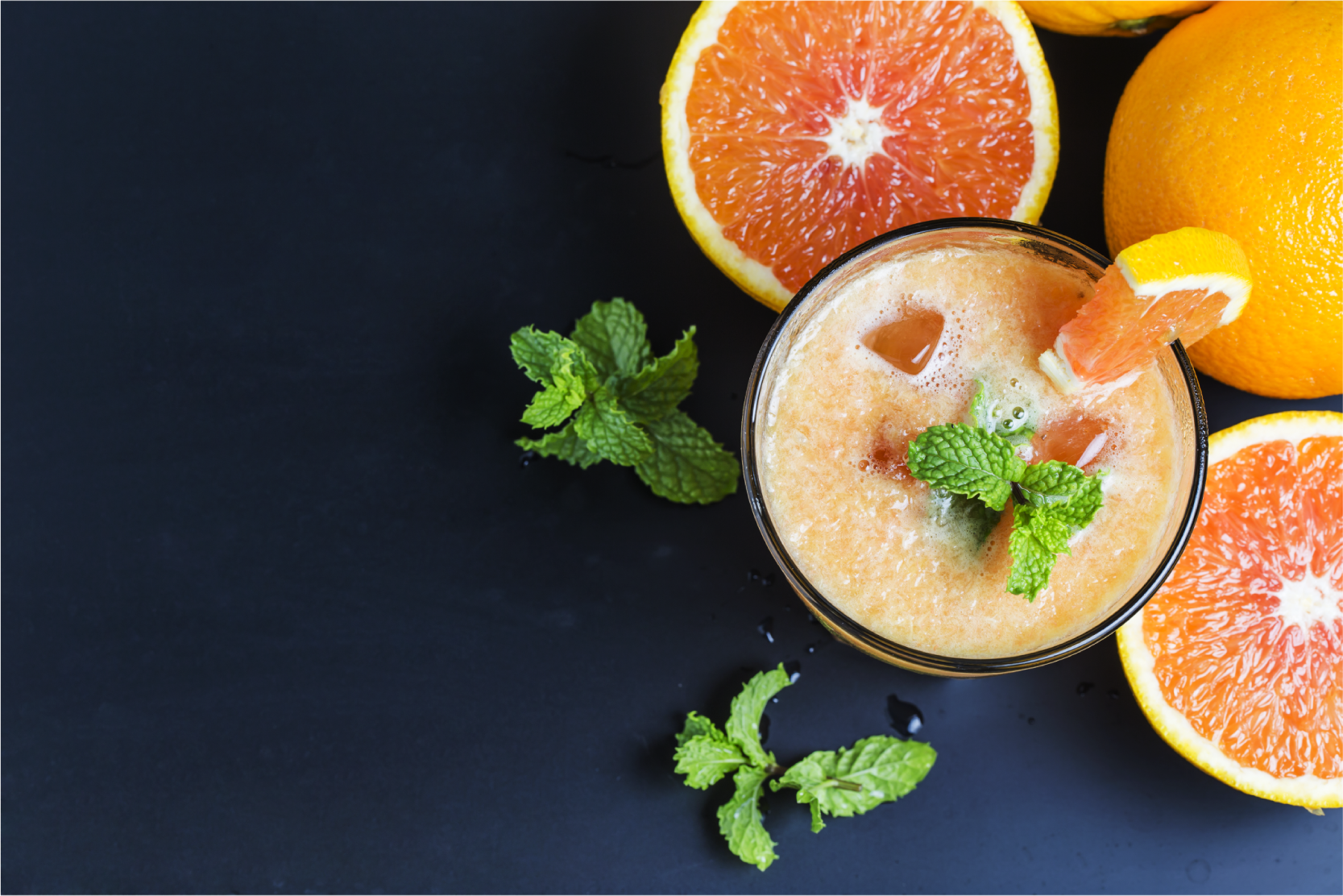 Individual mesa casa bebida de cítricos frescos - TenVinilo