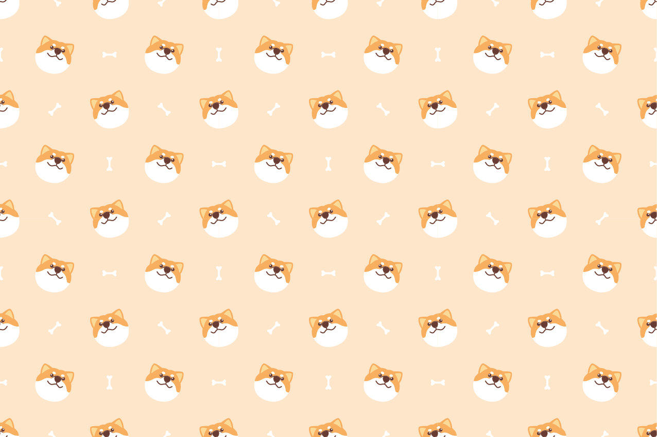 Mantel individual moderno Dibujos animados de cara de perro lindo - TenVinilo