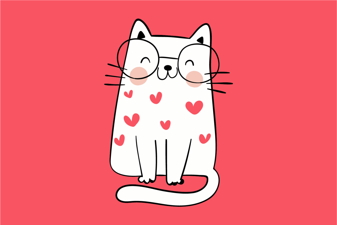 Individual de mesa infantil personaje de gato adorable - TenVinilo