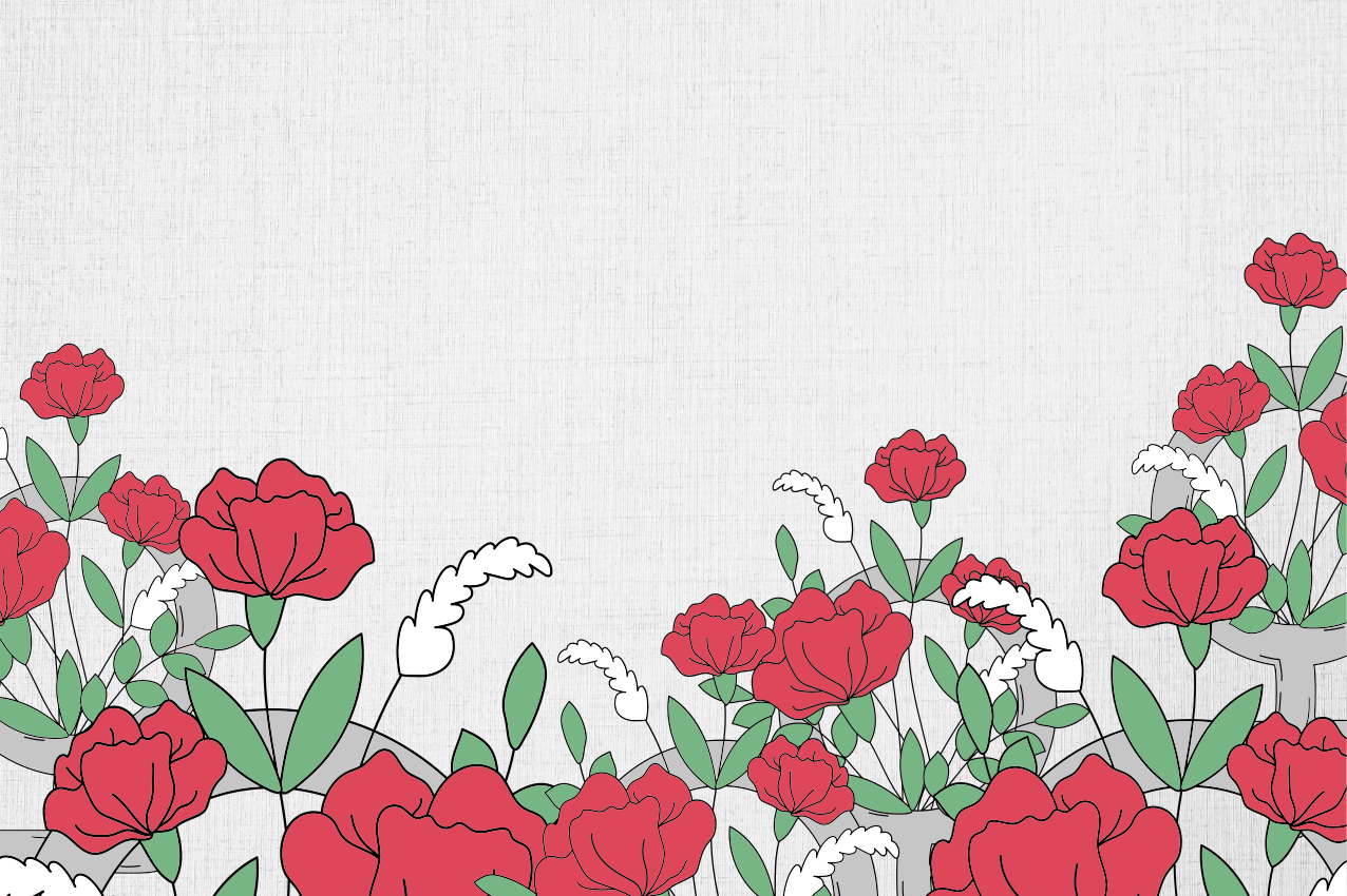 Individual mesa original patrón floral con hojas - TenVinilo